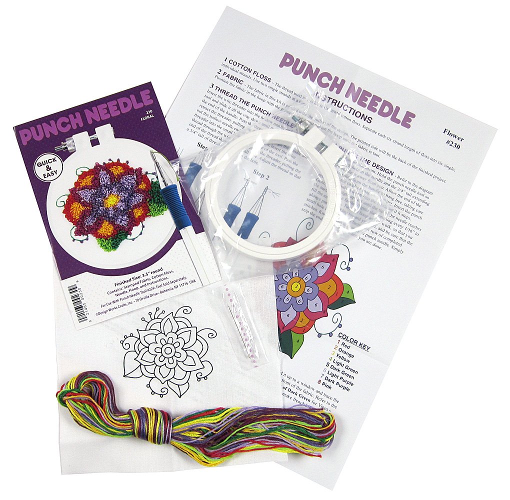Floral Punch Needle Kit