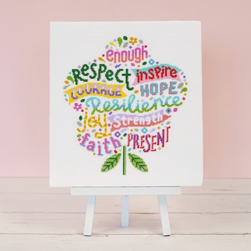 Positivity Blooms by Caterpillar Cross Stitch