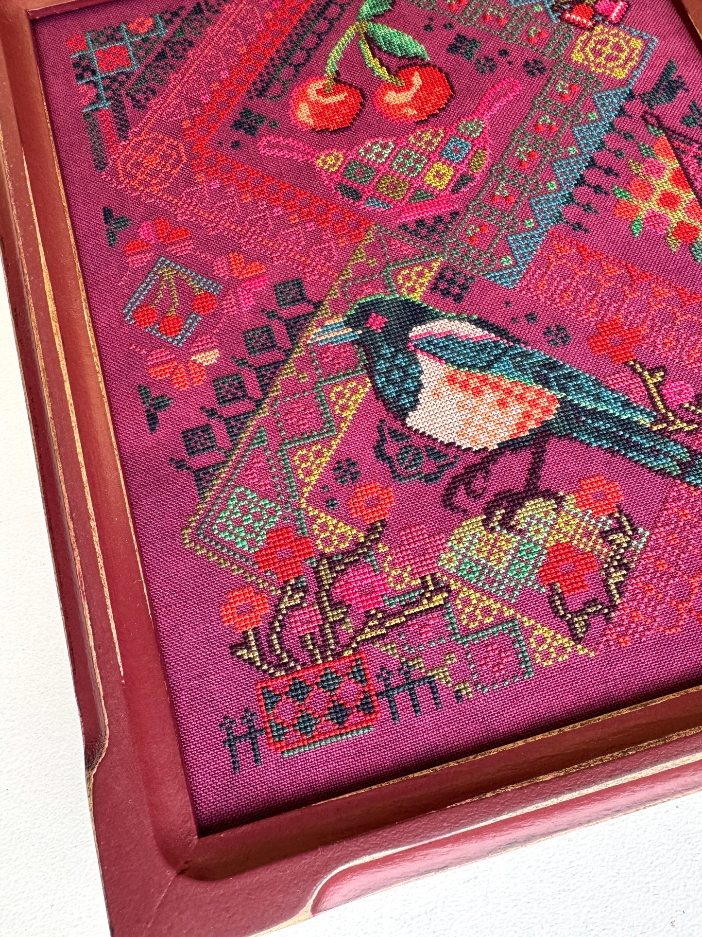 Cherry Magpie by Jessica Doize (JEDxStitch)