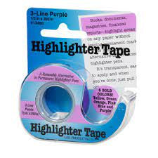 3-Line Highlighter Tape, Purple