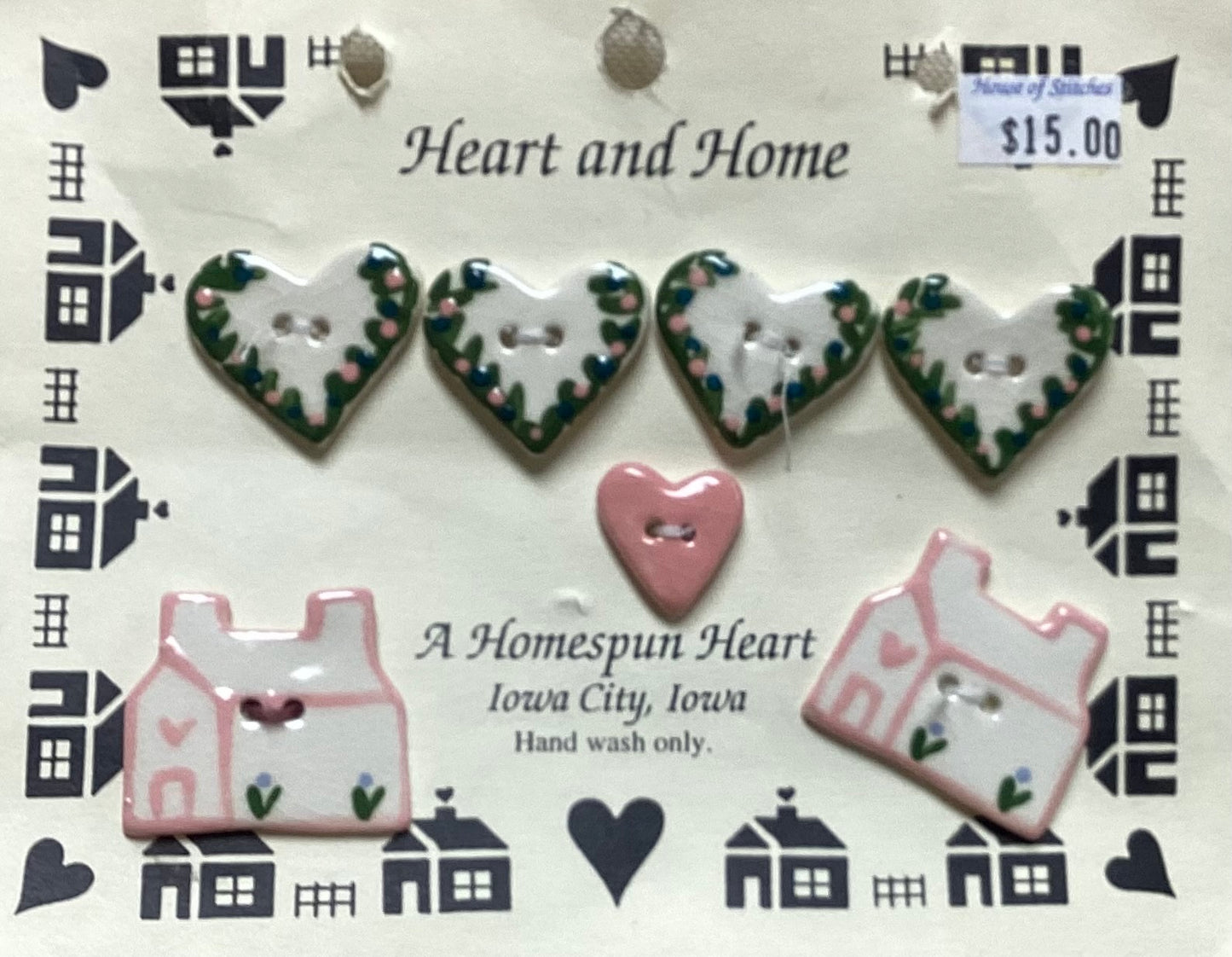 Heart and Home Button Set by A Homespun Heart