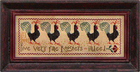 Five Fine Roosters by La-D-Da