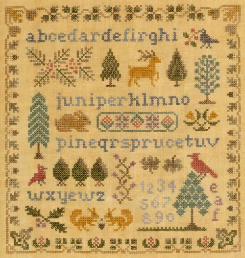 Antique Evergreen Sampler by Elizabeth’s Needlework Designs