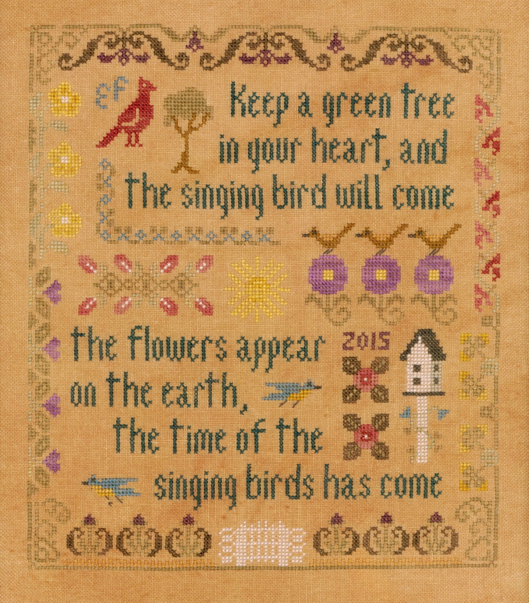 Antique Songbird Sampler by Elizabeth’s Needlework Designs