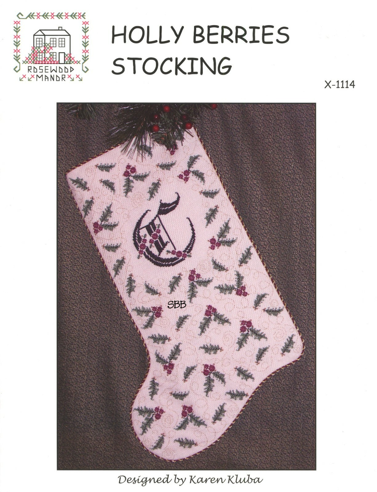 Holly Berries Stocking by Rosewood Manor