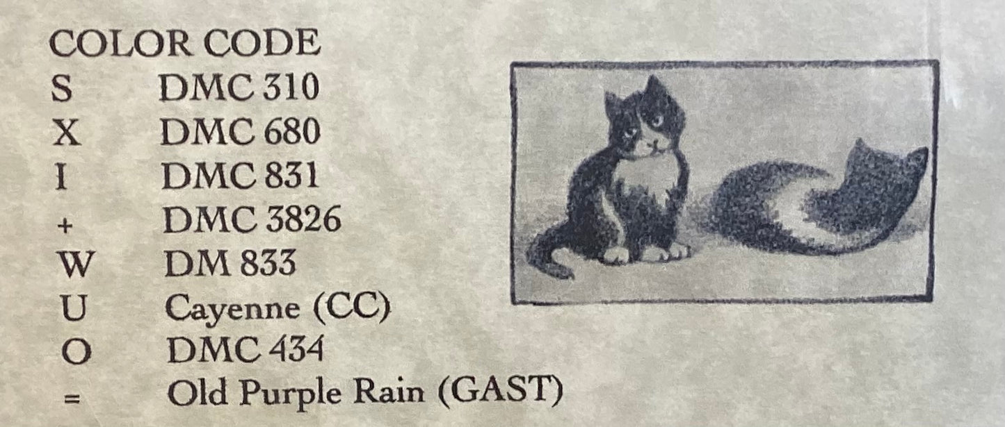 The Old Black Cat by The Sampler Girl