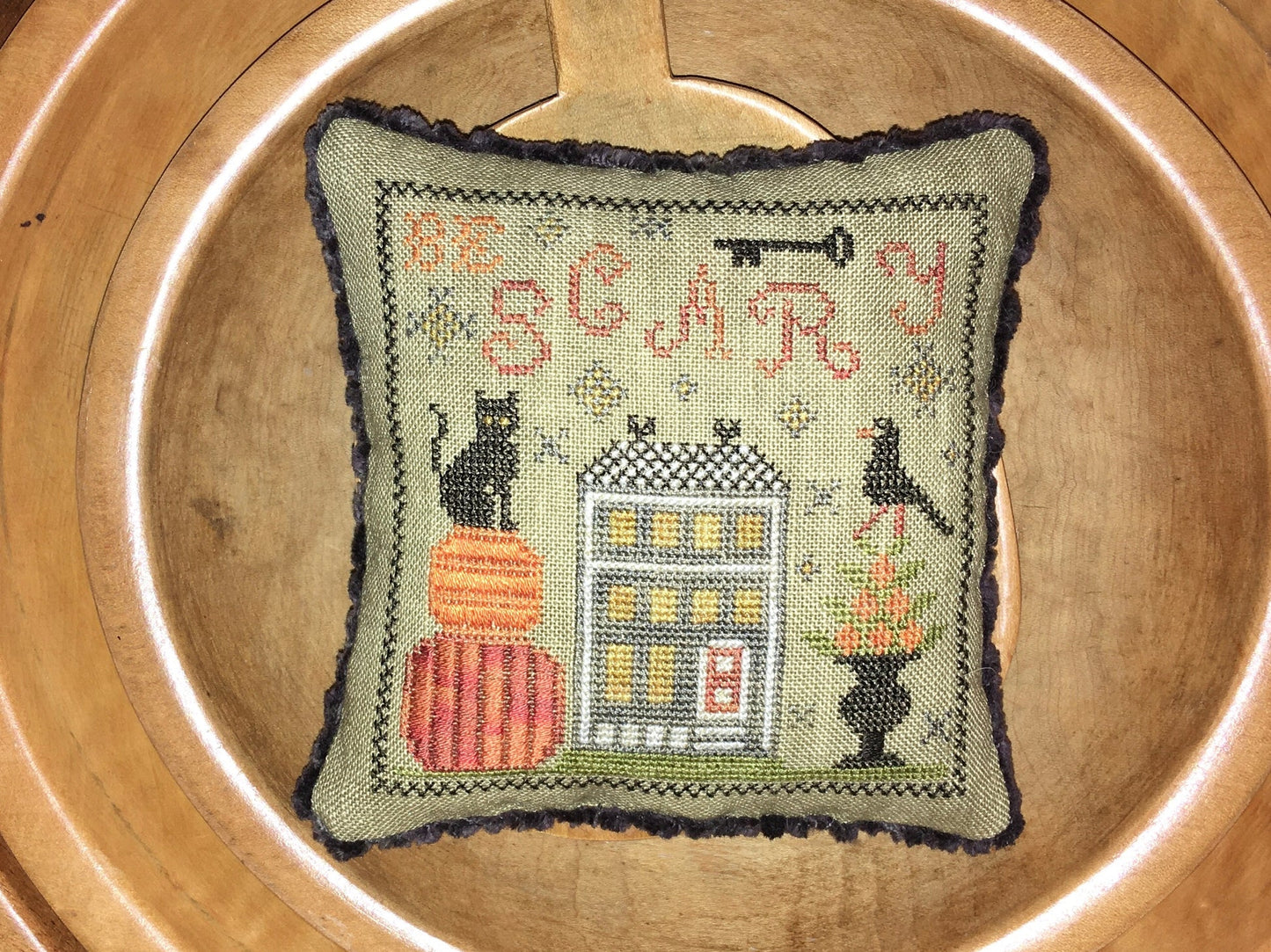 Be Scary Pyn Pillow by Chessie & Me