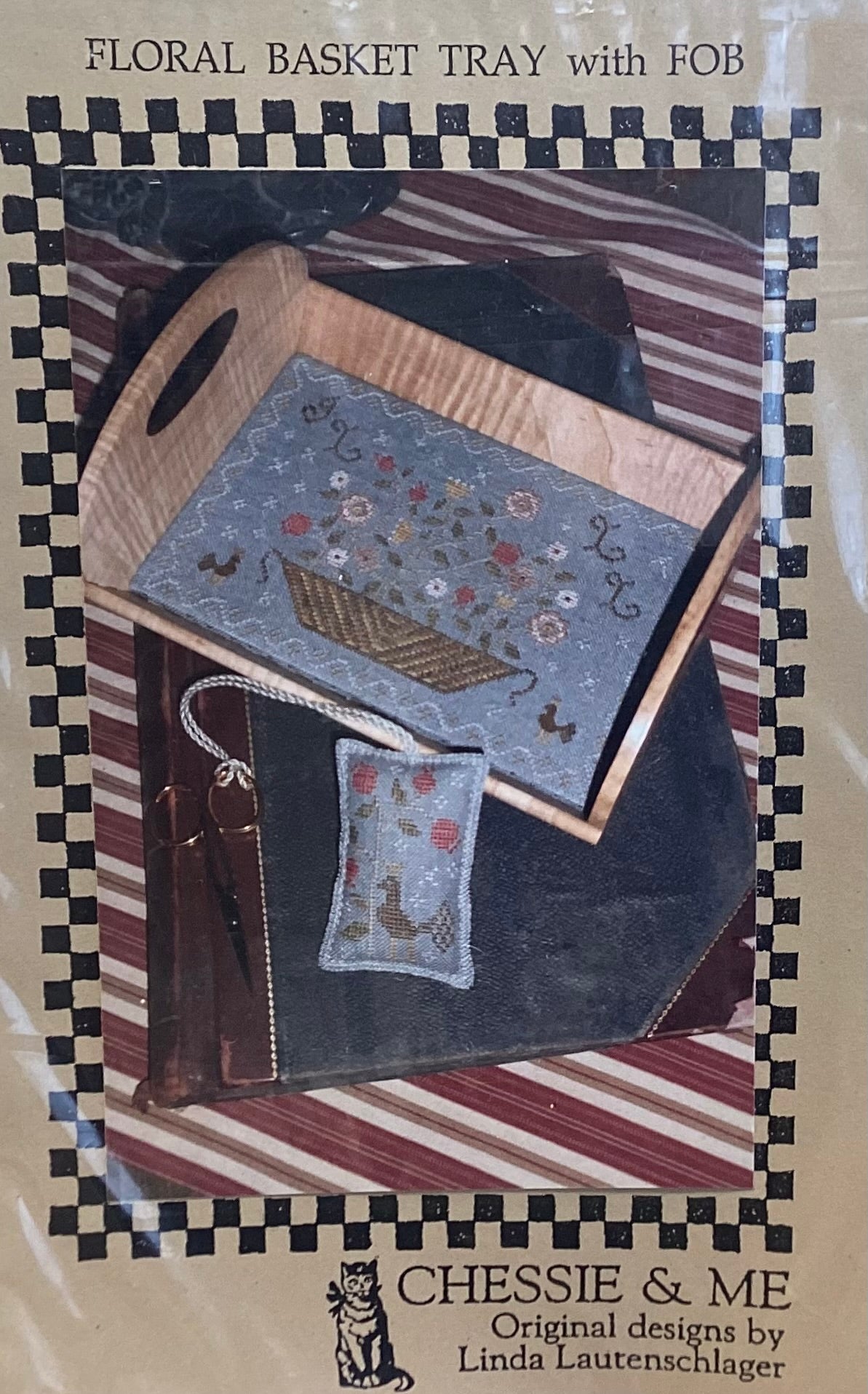 Floral Basket Tray with Fob by Chessie & Me
