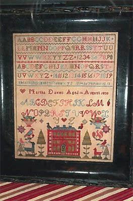 Martha Davis 1830 Sampler by Chessie & Me