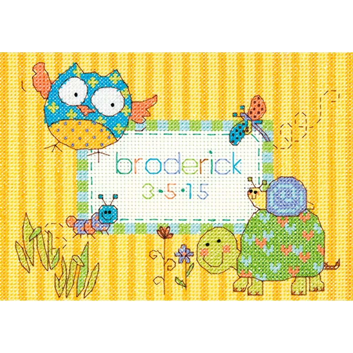 Woodland Creatures Birth Record Kit by Dimensions Crafts