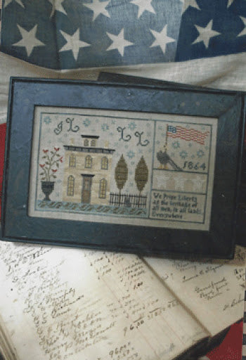 Tall man House 1864 Sampler by Chessie & Me