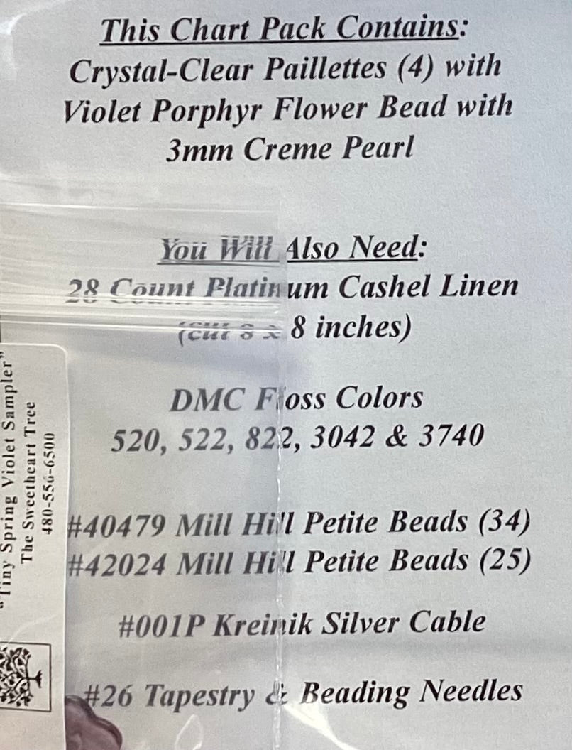 Tiny Spring Violet Sampler by The Sweetheart Tree