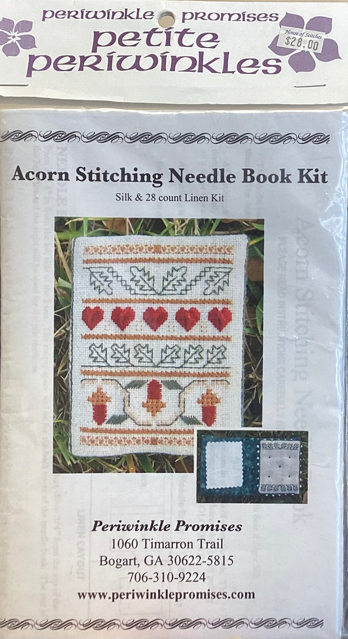 Acorn Stitching Needle Book Kit by Periwinkle Promises
