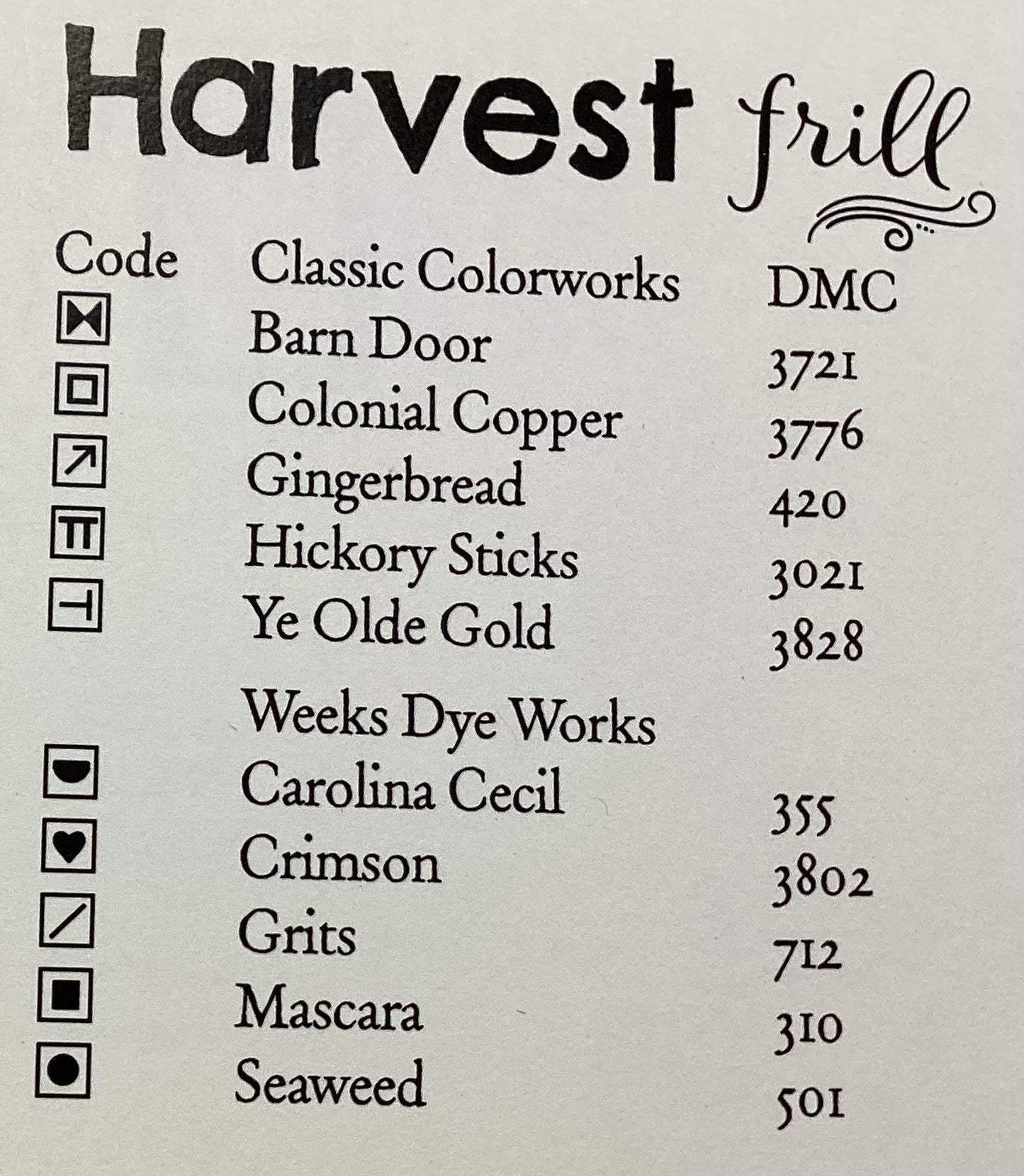 Harvest Frill by Heart in Hand