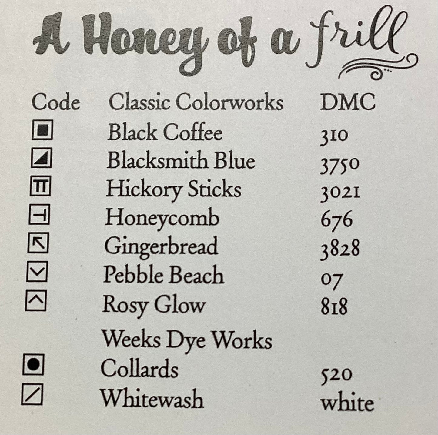 A Honey of a Frill by Heart in Hand