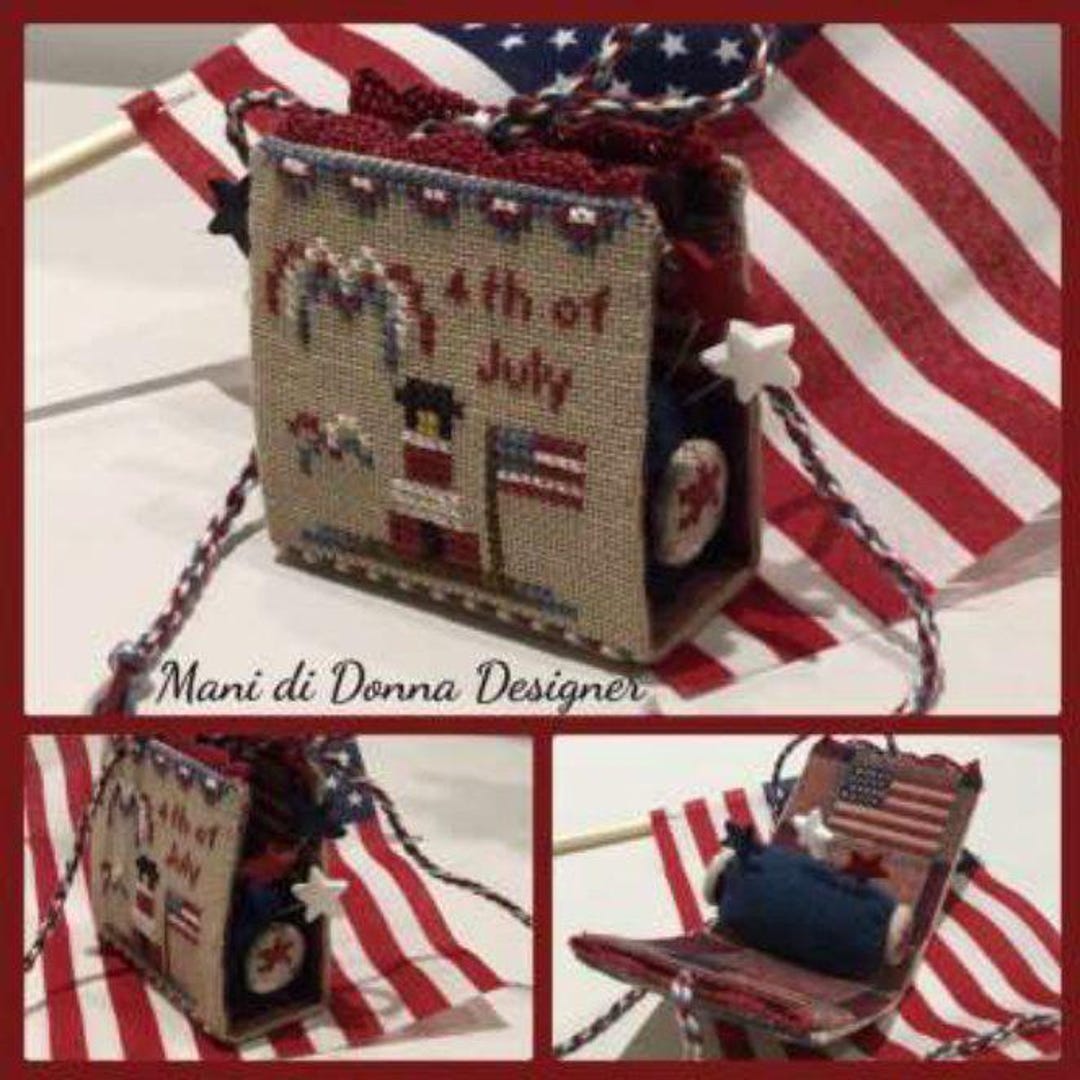 Independence Day Pincushion by Mani di Donna