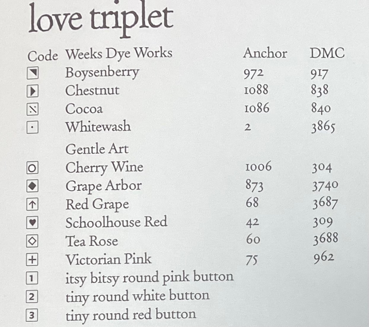 Love Triplet by Heart in Hand