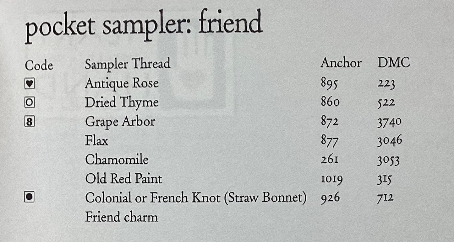 Pocket Sampler: Friend by Heart in Hand