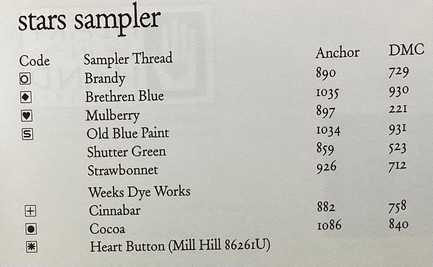 Stars Sampler by Heart in Hand