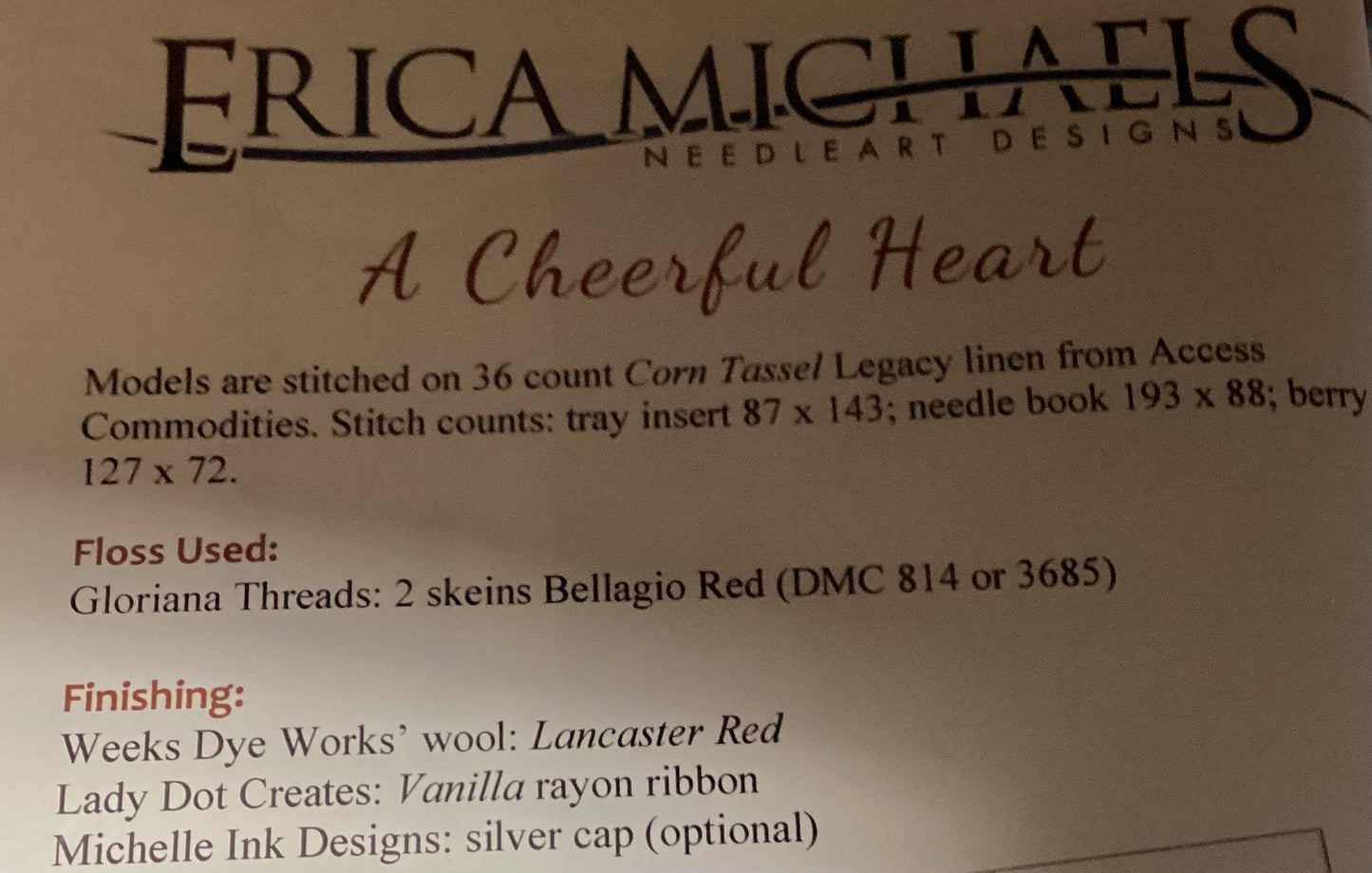A Cheerful Heart By Erica Michaels