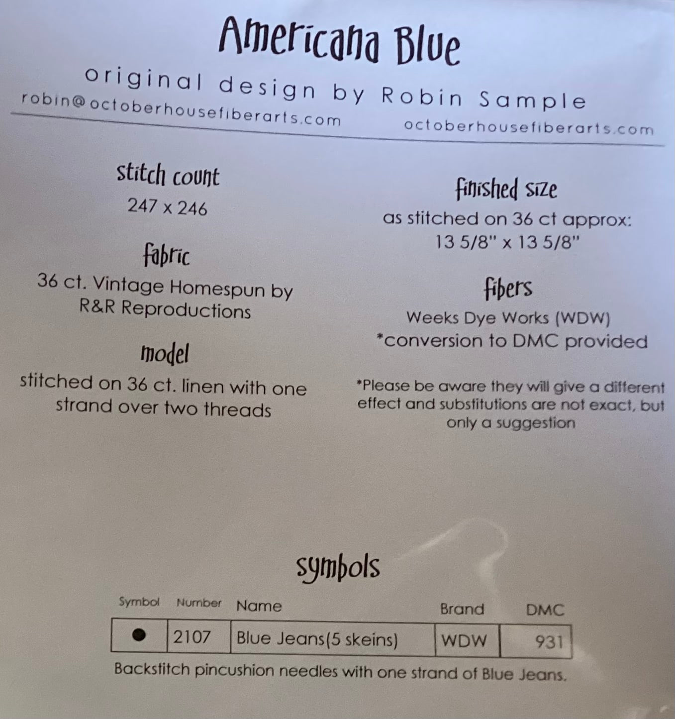 Americana Blue By October House