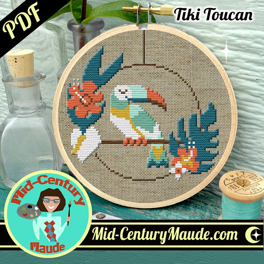 Tiki Toucan By Mid-Century Maude