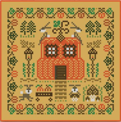 Bunnies & Pumpkin By Stitchy Princess