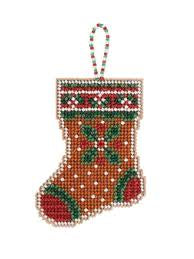 Gingerbread Stocking: Beaded  Holiday Kit By Mill Hill