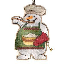 Cooking Snowman: Snow Fun Charmed Ornaments Kit By Mill Hill