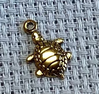 Antique Gold Turtle Charm by Just Nan