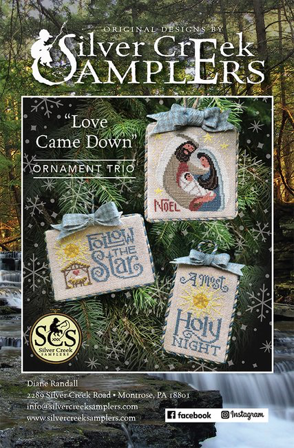 Love Came Down, Ornament Trio by Silver Creek Samplers