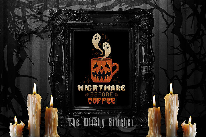 Nightmare Before Coffee by The Witchy Stitcher