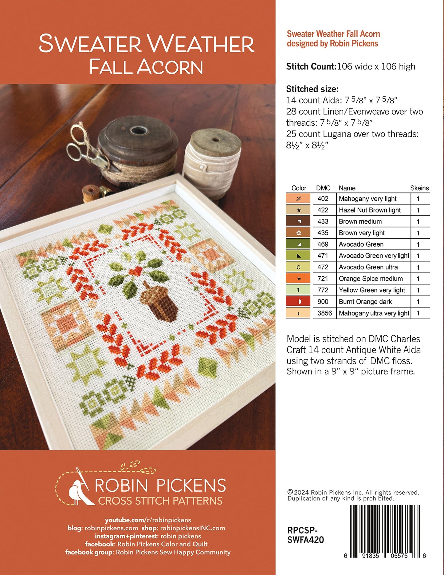 Sweater Weather Fall Acorn by Robin Pickens