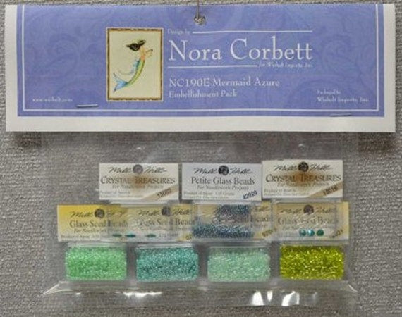 Mermaid Azure Embellishment Pack By Nora Corbett