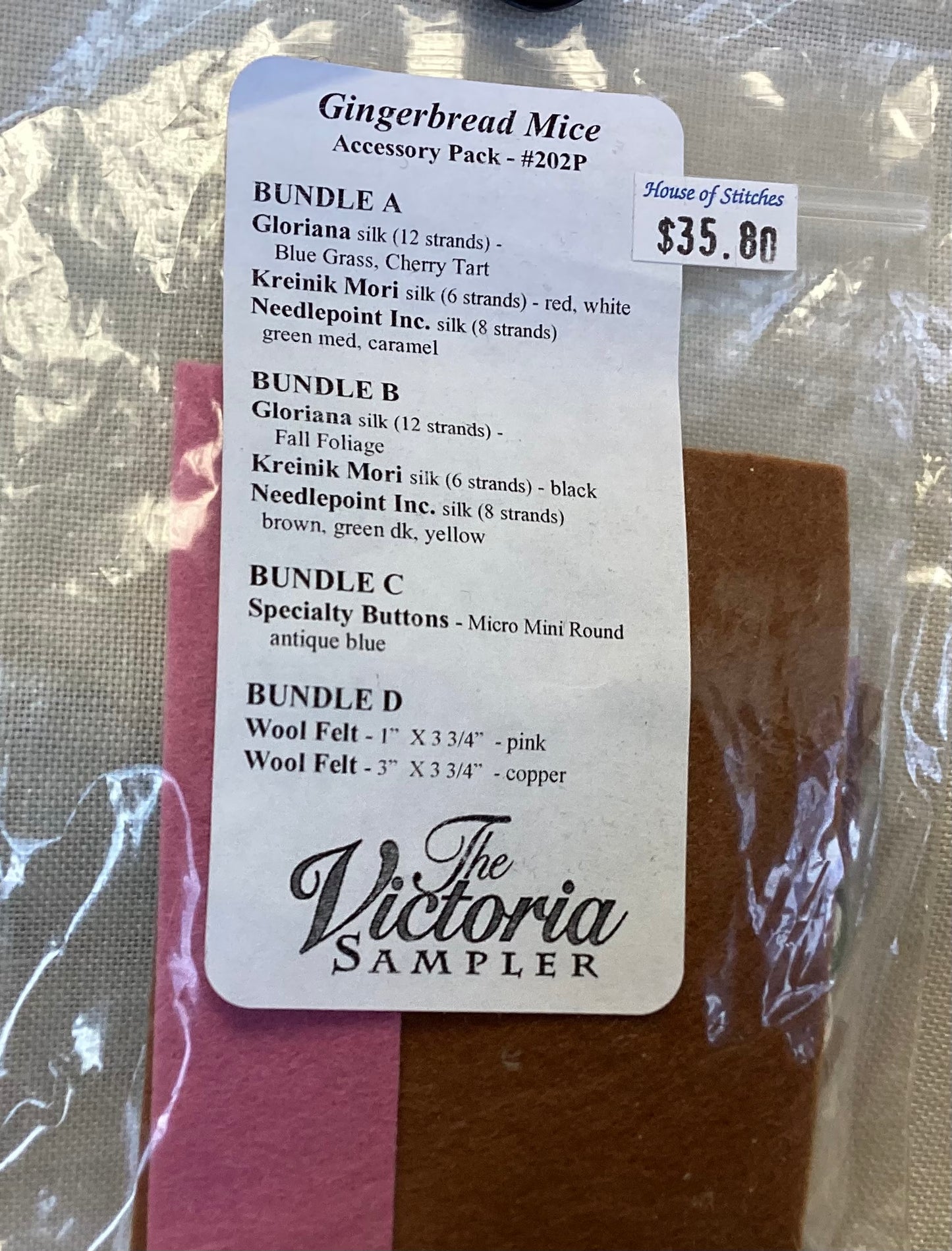 Gingerbread Mice By The Victoria Sampler 202