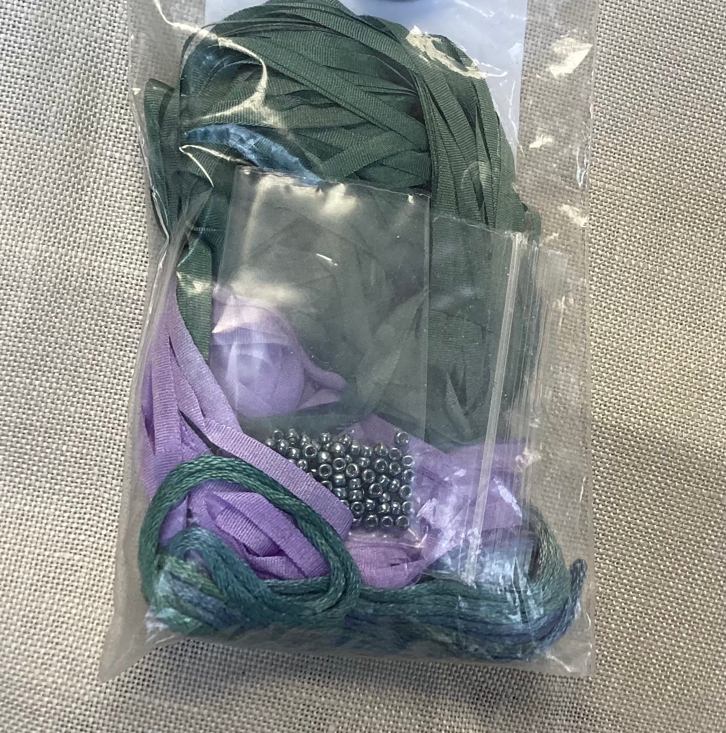 Lilac Chatelaine Needleroll and Scissors Fob Set Accessory Pack By The Victoria Sampler #014P