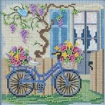 Blue Bicycle: Buttons and Beads Spring Series MH14-2414