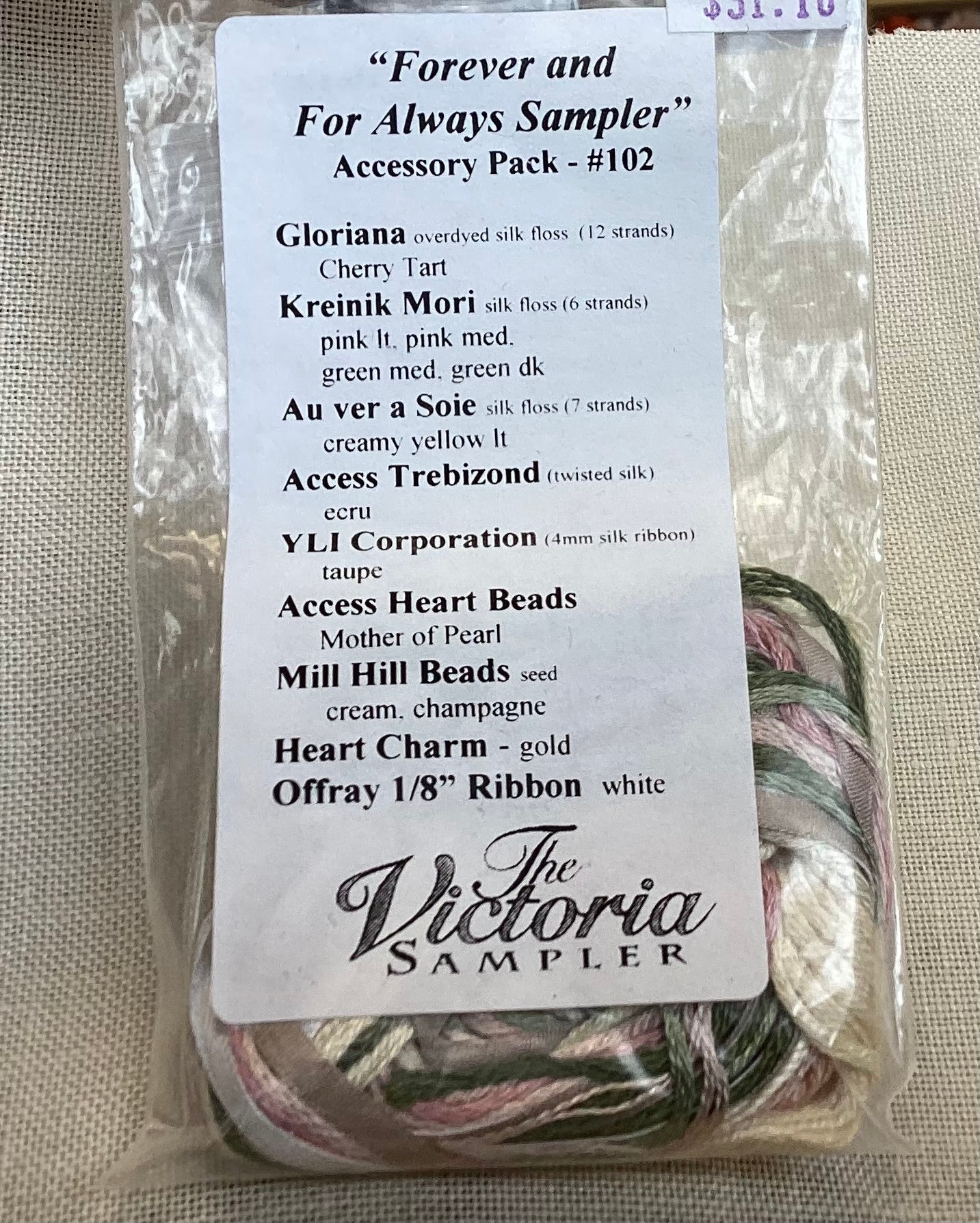 Forever and For Always Sampler Accessory Pack By The Victoria Sampler #102
