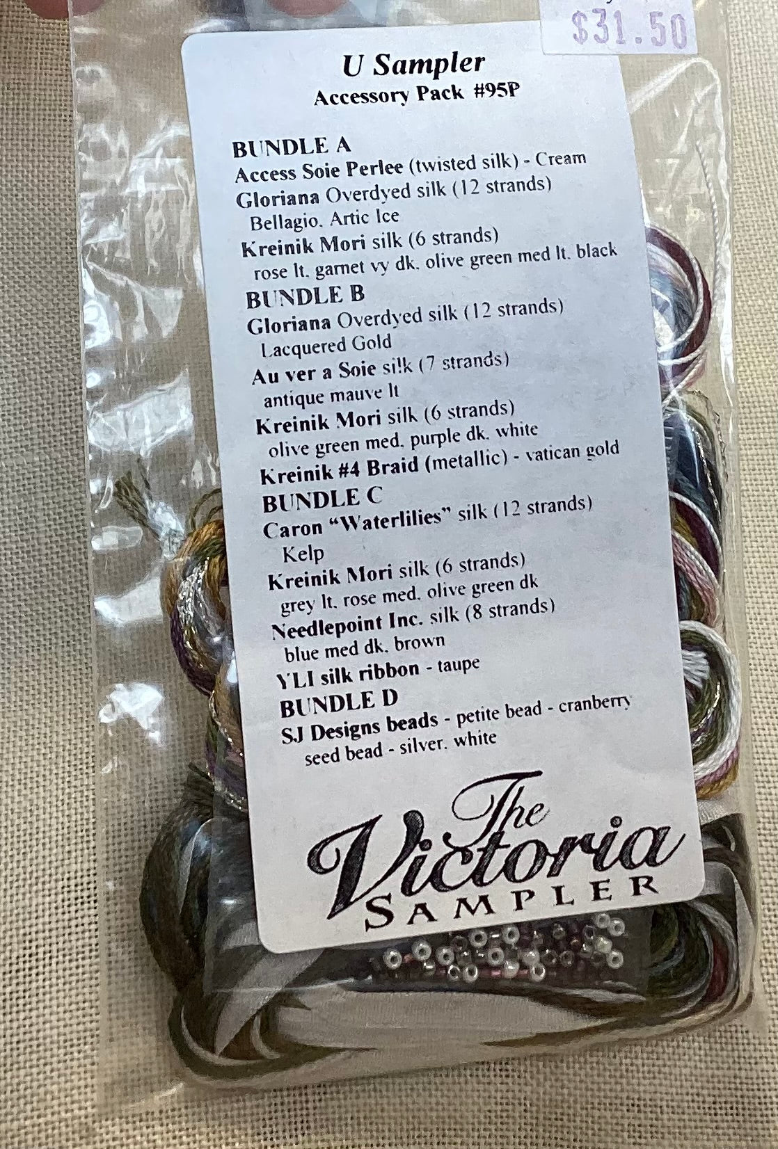 “U” Sampler Accessory Pack By The Victoria Sampler #95P