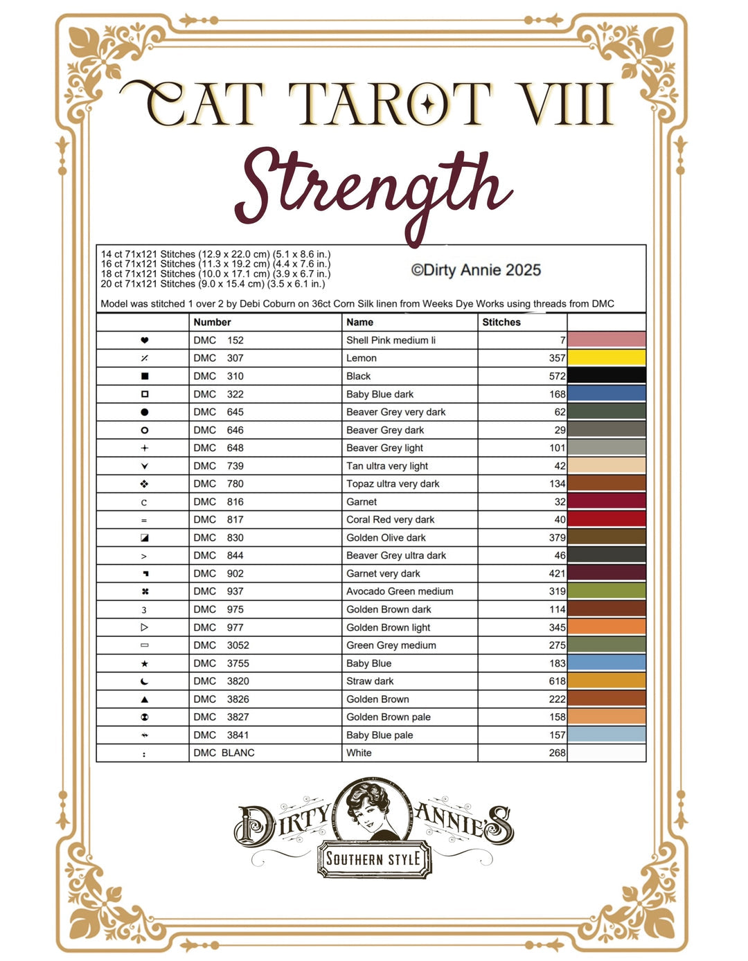 Cat Tarot VIII: Strength by Dirty Annie’s