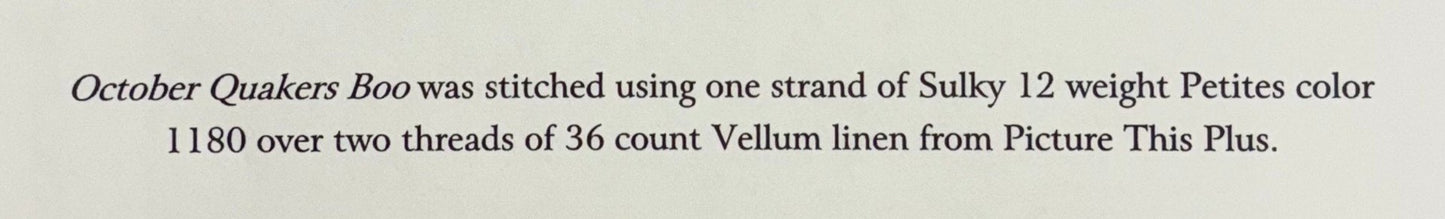 October Quakers by Hello from Liz Mathews