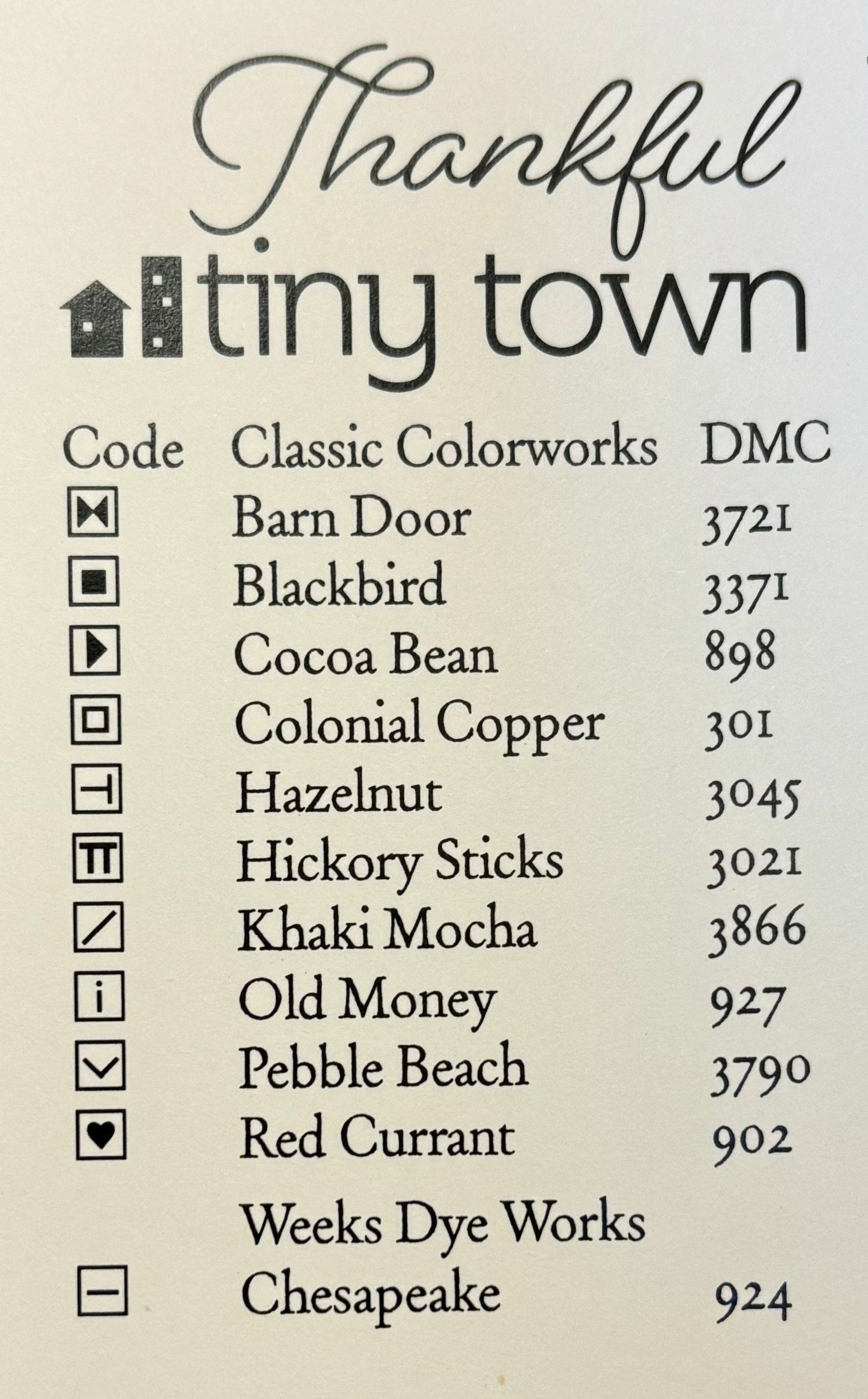 Tiny Town: Thankful by Heart in Hand