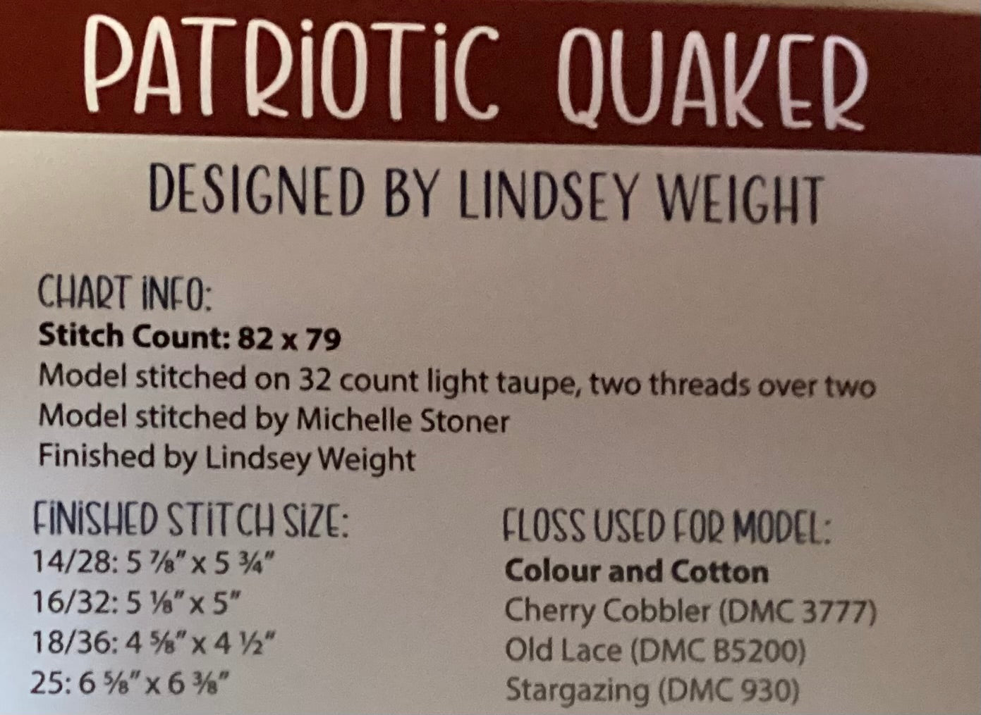Patriotic Quaker By Primrose Cottage
