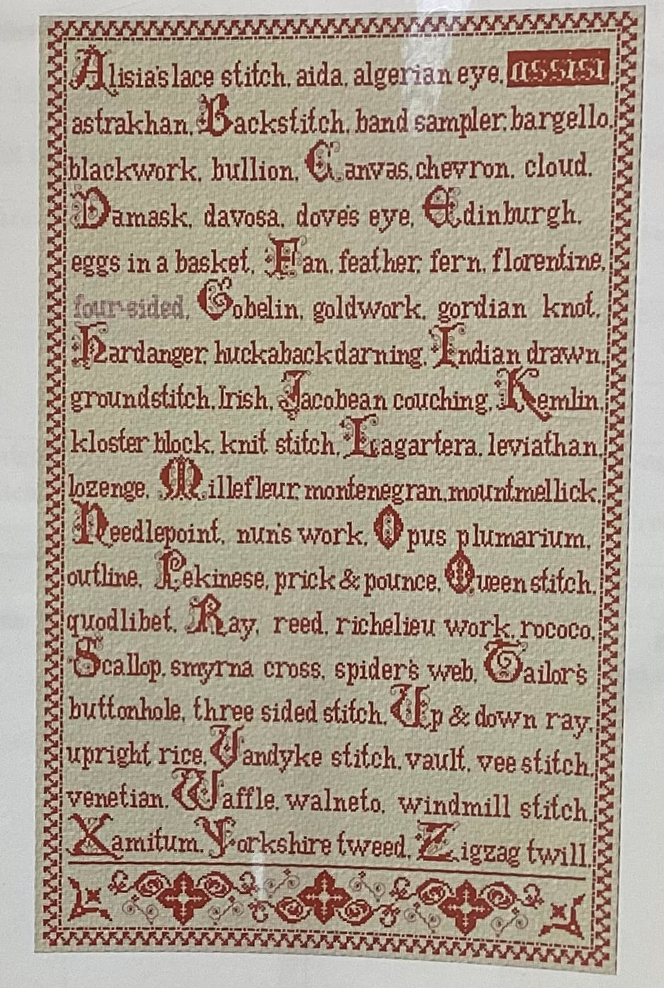 Needleworker’s Abecedarius by Tempting Tangela Designs