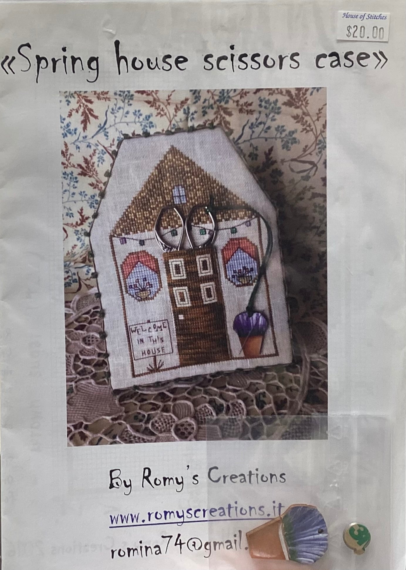 Spring House Scissors Case by Romy’s Creations