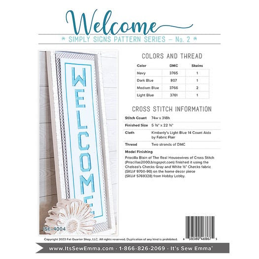 Welcome by It’s Sew Emma Stitchery