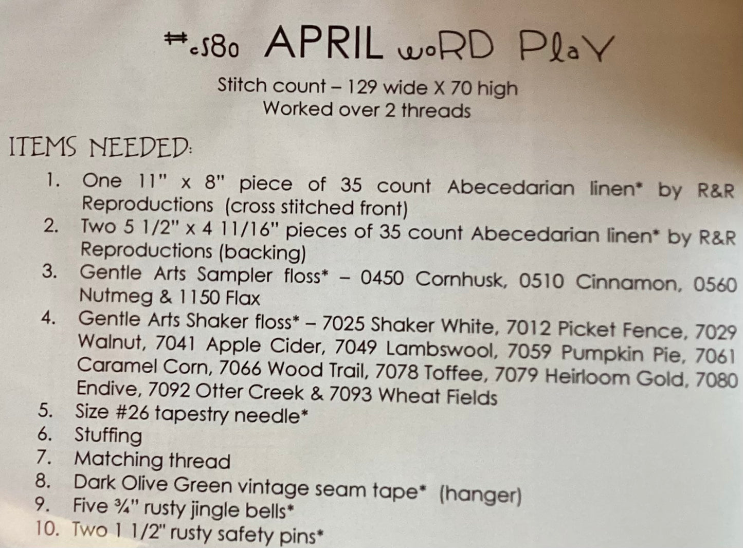 Word Play: April by With Thy Needle & Thread