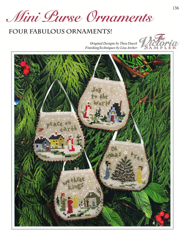 Mini Purse Ornaments by The Victoria Sampler 136