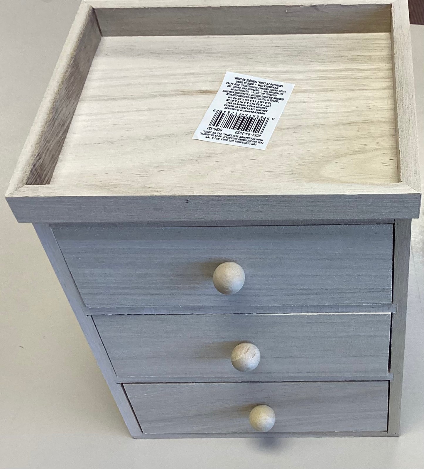 Wooden Cabinet with 3 Drawers by Darice Inc.