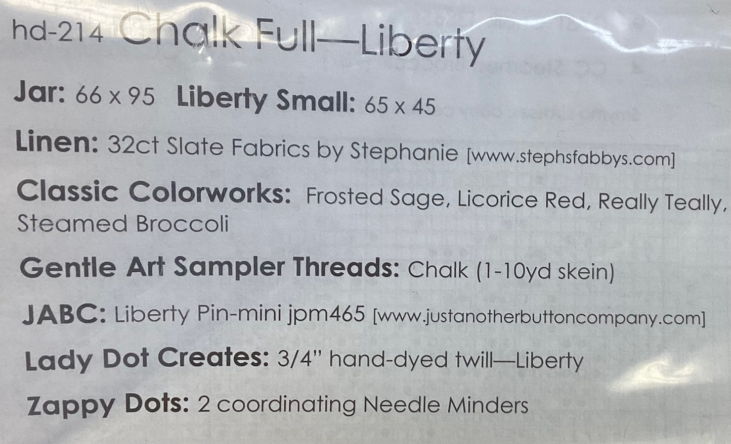 Chalk Full: Liberty by Hands on Design hd-214